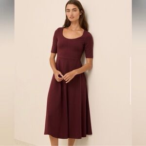 Pact Burgundy Midi Dress size M brand new!